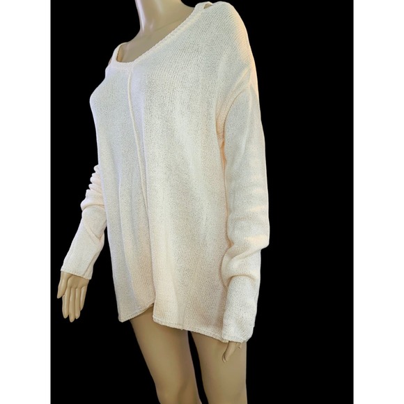 Cold Shoulder Sweater by BECOOL contemporary Creamsicle Color Long Sleeve Size M - Picture 4 of 10